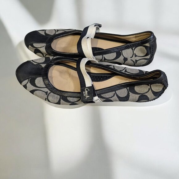 Coach Janey Women's Canvas Shoes, Size 8, Black & Grey - Picture 2 of 6